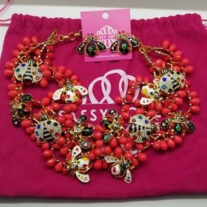 Sassy Jones Dainty Bug bib and earring set